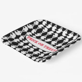 ミラー幽霊パターン正方形紙プレート ペーパープレート (傾斜あり)