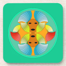 ミラー顔コースター