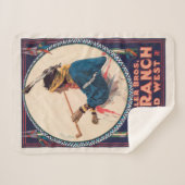 ミラー・ブラザーズ。101牧場，ワイルドウエストサーカスのポスター シェルパブランケット (正面(横))