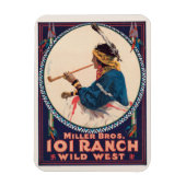 ミラー・ブラザーズ。101牧場，ワイルドウエストサーカスのポスター マグネット (縦)