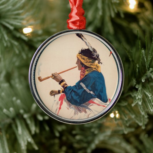 ミラー・ブラザーズ。101牧場，ワイルドウエストサーカスのポスター メタルオーナメント (ツリー)