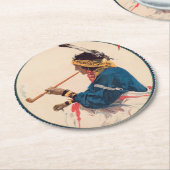 ミラー・ブラザーズ。101牧場,ワイルドウエストサーカスのポスター ラウンドペーパーコースター (アングル)