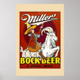 ミラー・ボックビール 特別なブレンド！ 1930年代 ヴィンテージスタイル ポスター