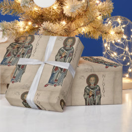 ミラ模様の水の色のセント・ニック・サン・ニコラス ラッピングペーパー