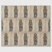 ミラ模様の水の色のセント・ニック・サン・ニコラス ラッピングペーパー (フラット)