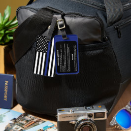 ミラ警告ンダの警察旗 ラゲッジタグ