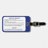 ミラ警告ンダの警察旗 ラゲッジタグ (正面横)