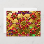 ミラ~クリスマス~3D花柄~ ポストカード (正面/裏面)