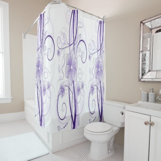 ミリアムパープルシャワーカーテン シャワーカーテン (インサイチュ)