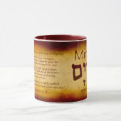 ミリアムヘブライ語マグ(燃えた) マグカップ (中央)