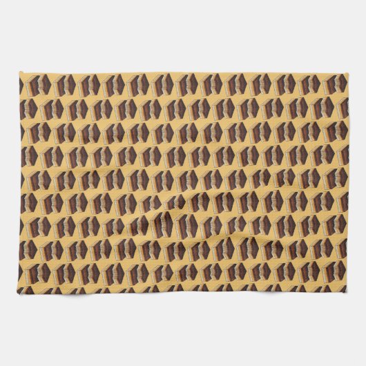 ミリオネアのショートブレッドキャラメルスクウェア・スライス キッチンタオル (横)