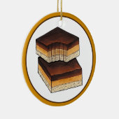 ミリオネアのショートブレッドキャラメルスクウェアUKフード セラミックオーナメント (右)