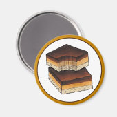 ミリオネアのショートブレッドキャラメルスクウェアUKフード マグネット (正面/裏面)