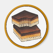 ミリオネアのショートブレッドキャラメルスクウェアUKフード マグネット (正面)