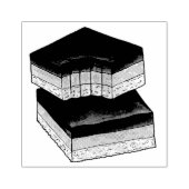 ミリオネアのショートブレッドキャラメルスクウェアUKフード ラバースタンプ (インプリント)