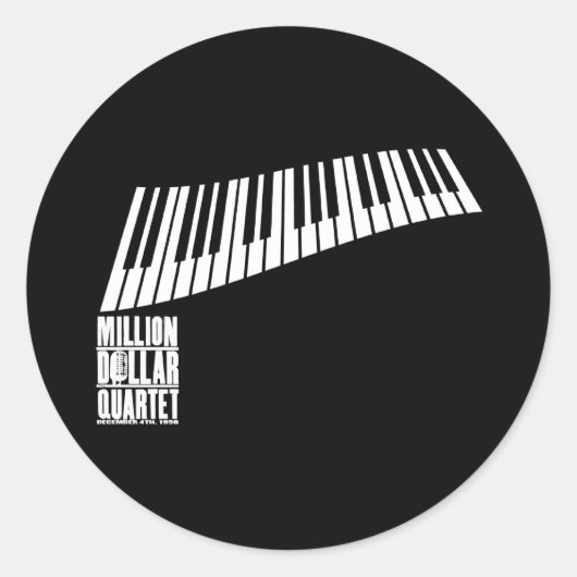 ミリオンドルカルテットピアノ – ホワイト ラウンドシール (正面)