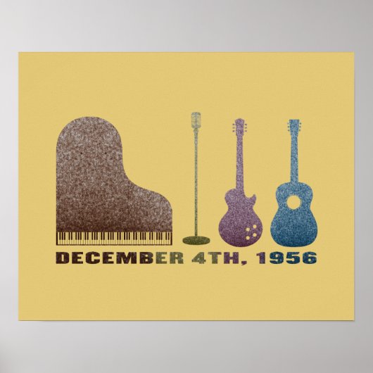 ミリオンドルカルテット楽器 – カラー ポスター (正面)