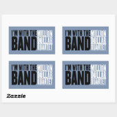 ミリオンドルカルテット「バンドと一緒にいる」 長方形シール (シート)