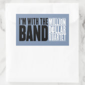 ミリオンドルカルテット「バンドと一緒にいる」 長方形シール (バッグ)