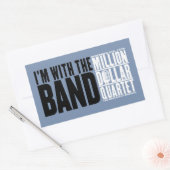 ミリオンドルカルテット「バンドと一緒にいる」 長方形シール (封筒)