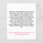 ミリオンドルタンのカバナタンのカード垂直 チラシ (裏面)