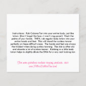 ミリオンドルタンカバナタンカード チラシ (裏面)