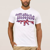 ミリシア宣言Tシャツ、愛国アメリカTシャツ Tシャツ (正面)