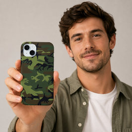 ミリタリーグリーン カモフラージュ iPhone 15 Plus Miniケース