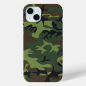 ミリタリーグリーン カモフラージュ iPhone 15 Plus Case-Mate iPhoneケース (裏面)