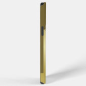 ミリタリーグールドにゴールドメタルの豪華な装飾 iPhoneケース (右側面)