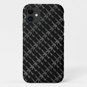 ミリタリースタイルガンカモフラージュGIライフルクールグレー iPhone 11 ケース