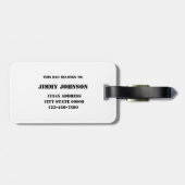 ミリタリースタイルガンカモフラージュGIライフルクールブラック ラゲッジタグ (裏面横)