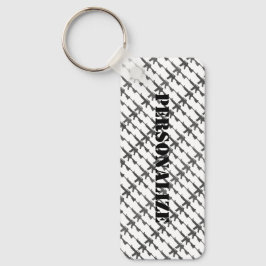 ミリタリースタイルガンカモフラージュGIライフルクールB/W キーホルダー