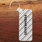 ミリタリースタイルガンカモフラージュGIライフルクールB/W キーホルダー (正面)