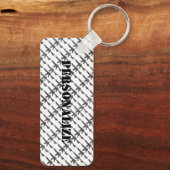 ミリタリースタイルガンカモフラージュGIライフルクールB/W キーホルダー (裏面)