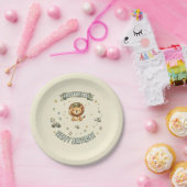 ミリタリーライオン1歳の誕生日紙皿 ペーパープレート (パーティー)