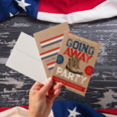 ミリタリー風カントリーブーツ 別れのプレゼントパーティー 招待状