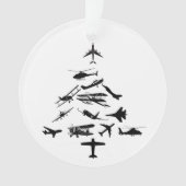 ミリタリー飛行機 クリスマスツリー パイロット WW2 オーダー オーナメント (正面)