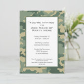 ミリタリー カモフラージュ パーティー 招待状 (スタンド正面)