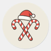 ミリタリー クリスマス キャンディケイン サンタ ステッカー (正面)
