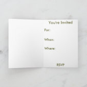 ミリタリー グルーム カモフラージュ 招待状 (内部)