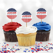 ミリタリー　ゴーイングアウェイ・パーティー　デコ　カップケーキ　ピック ラウンドシール