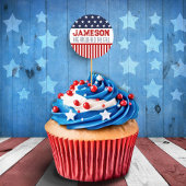 ミリタリー　ゴーイングアウェイ・パーティー　デコ　カップケーキ　ピック ラウンドシール