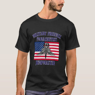 ミリタリー・フリーフォール・パラシューティスト・ジャンプマスター・フロント Tシャツ