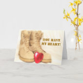 ミリタリー ブーツ カード (黄色い花)