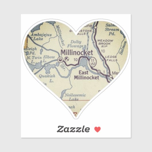 ミリノケットメインヴィンテージマップ シール (シート)