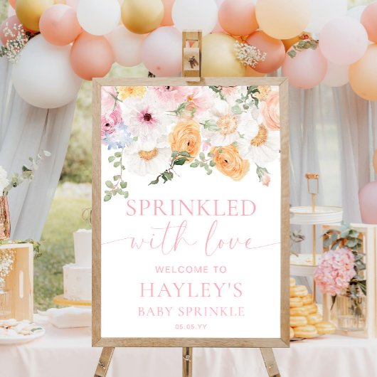 ミリフローラベビー散水ウェルカムサイン ポスター