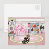 ミリラリュベッドルームフランスの ポストカード (正面/裏面)