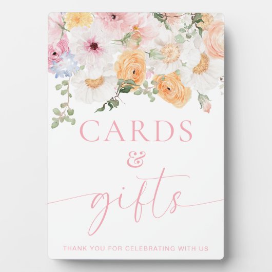 ミリリーフローラカードとギフトのサイン フォトプラーク (正面)