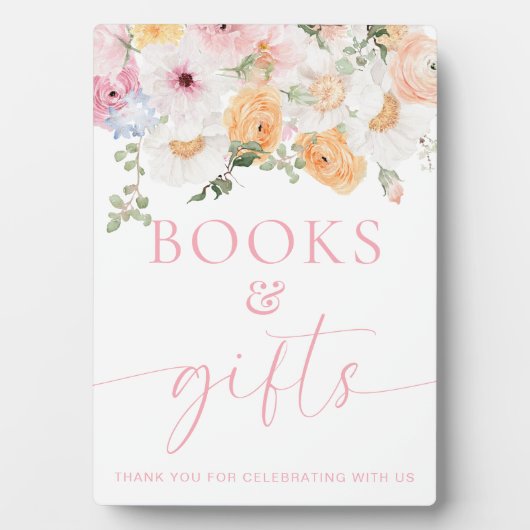 ミリーフローラブックとギフト卓上記号 フォトプラーク (正面)